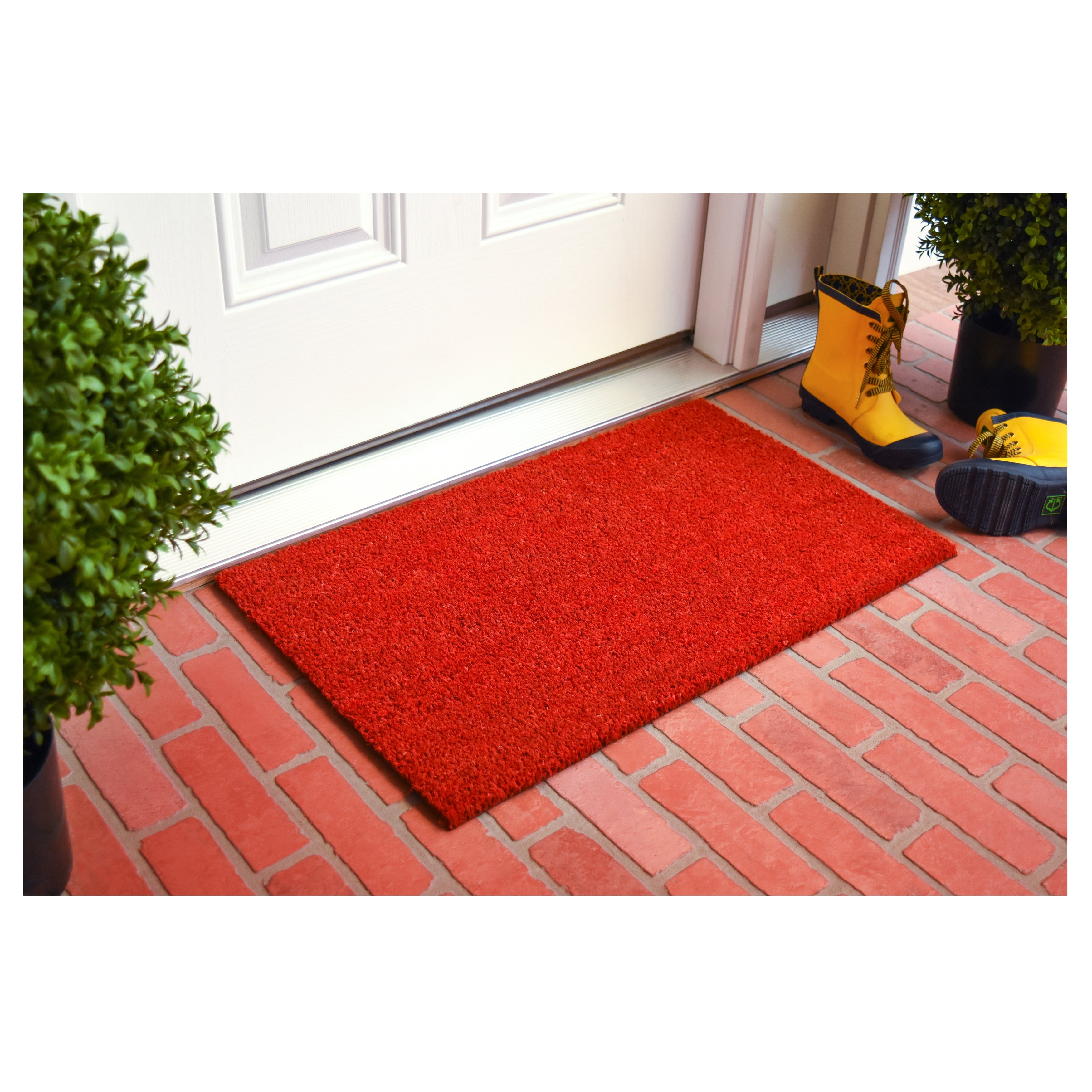 Collins Red Pastel Doormat, 17" x 29"