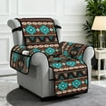 thumbnail image 2 of TSOVTHRID Non-Slip Recliner Covers Washable Reclining Cover 1 Seat Recliner Chair Slipcovers Chair Covers for Reclining Chair Furniture Protector for Pets, Aztec Tribal Stripe Brown Print, 2 of 7