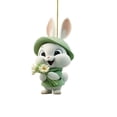 thumbnail image 6 of Tyidzon Easter Bunny Decorations Hanging 2D Flat Acrylic Ornaments, Happy Easter Ornaments for Home Holiday Indoor Party Decor, 6 of 6