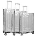 thumbnail image 1 of 3Pcs PVC Luggage Cover Waterproof Clear Suitcase Cover Reusable Transparent Travel Luggage Protector Cover Wheeled Suitcase Dust Cover for Most 20/24/28inch Luggage, 1 of 10
