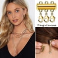 thumbnail image 4 of Magnetic Layered Necklace Clasps,4 Pieces 2 Size Slide Clasp Lock Necklace Connector For Multi Strands Slide Tube Clasps, 4 of 5