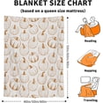 thumbnail image 3 of Fall Pumpkin Throw Blanket 50 X 40 Inch Burnt Orange Autumn Farmhouse Pattern Print Seasonal Thanksgiving Blanket Soft Lightweight Home Office Flannel Blankets for Couch Sofa Bed Living Room Decor, 3 of 8