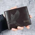 thumbnail image 5 of Short men's thin wallet 2025 new high-value eagle pattern student youth soft leather coin purse card bag, 5 of 9