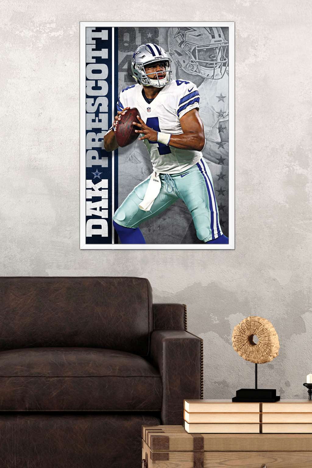 NFL Dallas Cowboys - Dak Prescott 16 Wall Poster, 22.375" x 34", Framed