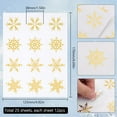 thumbnail image 2 of 1set 300Pcs Gold Snowflake Stickers Mini Christmas Decals Bulk Plastic Self Adhesive Holiday Xmas Snowflakes Labels Decal Sticker for DIY Crafts Party Envelopes Greeting Cards Scrapbooking Decor, 2 of 5