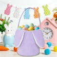 thumbnail image 2 of Bfogop Easter Basket Egg Hunt Bunny Baskets for Kids with Cute Rabbit Ears Storage Gifts Easter Gift Bags Tote Bags for Easter Party Decorations Egg Candy Gift Carry Bucket 9x9 Inch, 2 of 6