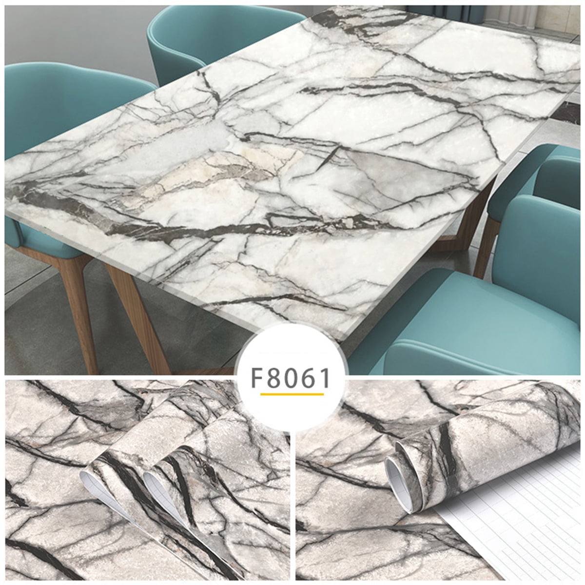 39.3" X 23.6" Marble contact paper granite grey,white roll kitchen