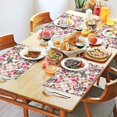 thumbnail image 2 of Pioneer Flower Floral Print Pattern Summer Placemats Table Placemats Set Of 4-Linen Kitchen Washable Placemats Table Mats 12x18 Inch Non-Slip Heat Resistant, 2 of 6