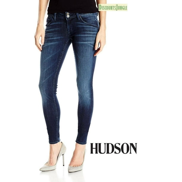 Hudson Women's Collin Supermodel Length Skinny Blue Denim Jeans In  Revelation - Walmart.com