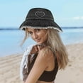 thumbnail image 6 of Denim Bucket Hats for Women, Summer Wide Brim Washed Jean Sun Hat Beach Vacation Outdoor Fishing Hats, 6 of 7