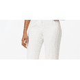 thumbnail image 5 of KASPER Womens White Stretch Zippered Crepe Mid-rise Wear To Work Straight leg Pants 4, 5 of 6