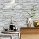 thumbnail image 2 of Etiqueta de pared impermeable con textura de grano de ladrillo de imitación Retro, pegatina para decoración del hogar, 2 of 5
