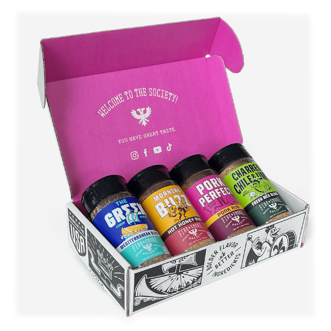 (30 pack) Fire & Smoke Society Mixed Spices & Seasonings (4 Pack), BBQ Gifts for Men, 21.6 Ounce