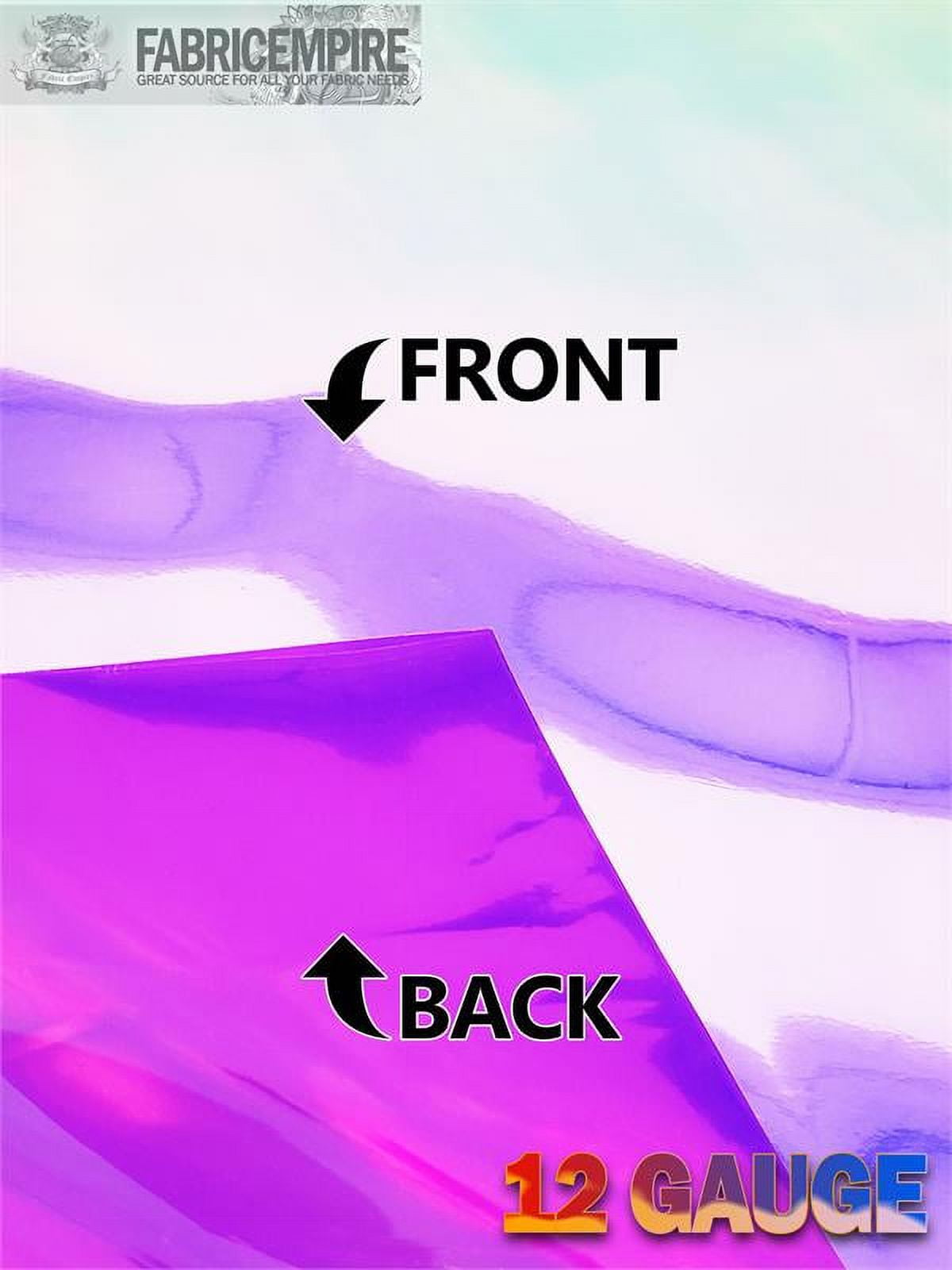 12 Gauge Metallic Transparent Hologram Purple Plastic Vinyl Fabric 38" Wide Sold By The Yard