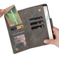 thumbnail image 5 of Étui pour OnePlus 8 Pro Portefeuille à Fermeture Éclair en Cuir Magnétique Porte-Cartes, 5 of 5