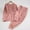 Pink, variant on DPTALR Women's Winter Loose Solid Color Thick Warm Velvet Pajama Set,Red,Size S
