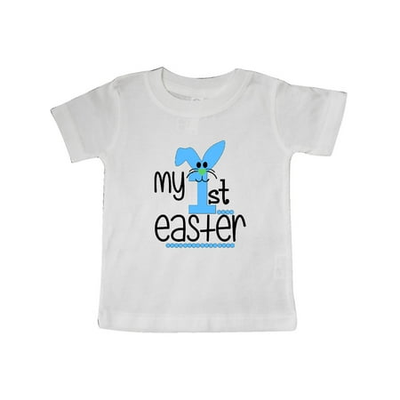

Inktastic My 1st Easter with Bunny in Blue Gift Baby Boy or Baby Girl T-Shirt