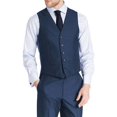 thumbnail image 2 of Mens Three Piece Two Button Slim Fit Italian Styled Single Breasted Suit Set | Black Navy Charcoal Gray Lightgray Beige Indigo, 2 of 6