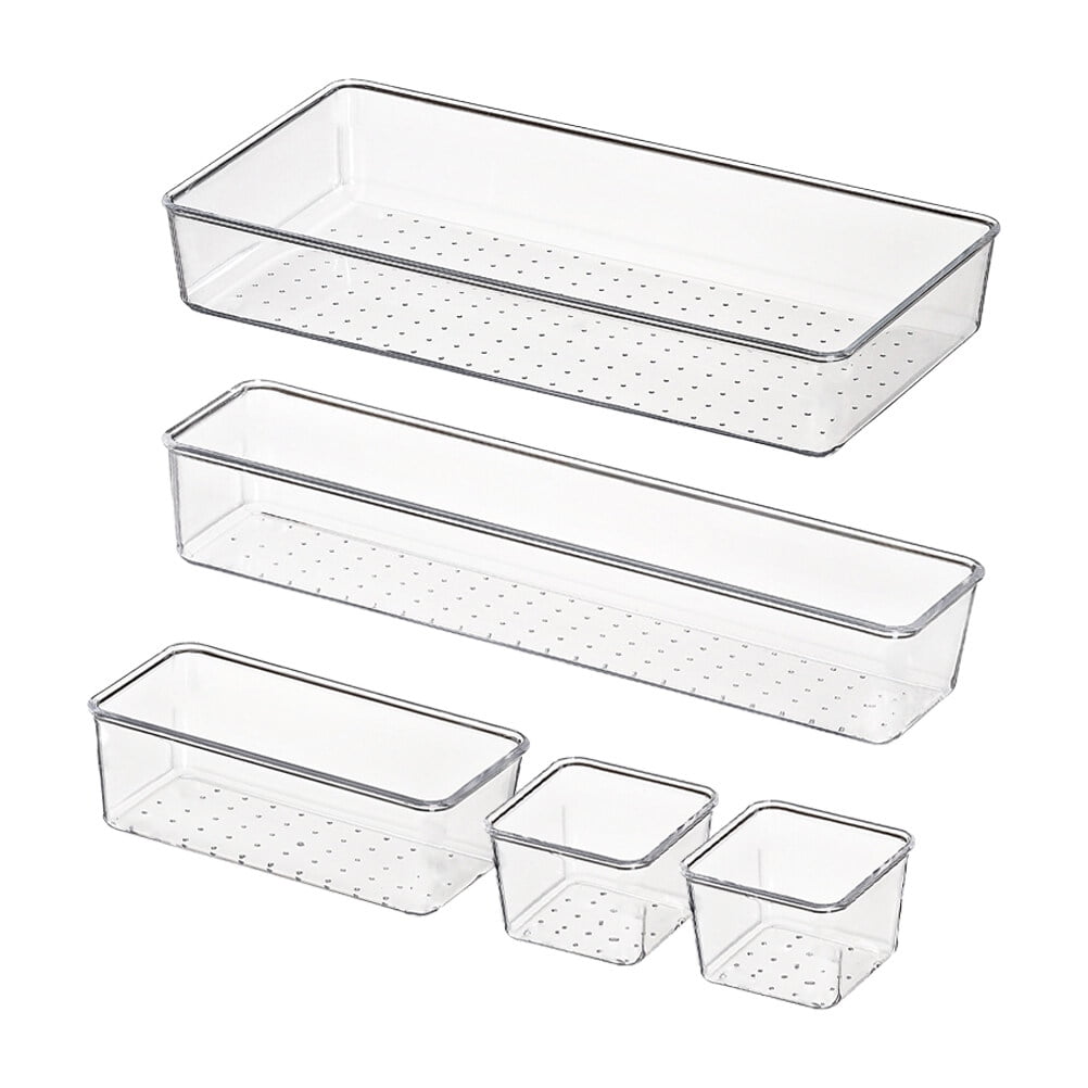 5 Pcs Drawer Organizer Box Multipurpose Drawer Storage Boxes Drawer