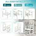 thumbnail image 4 of FODINGHILL Outdoor Rocking Chair Set of 2,HDPE All Weather Patio Rocker for Porch,Garden,Balcony,White, 4 of 9