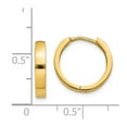 thumbnail image 4 of Real 14kt Yellow Gold Round Hinged Hoop Earrings; for Adults and Teens; for Women and Men, 4 of 4