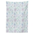 thumbnail image 3 of Ambesonne Winter Tablecloth Rectangular Table Cover, Pastel Snowflakes Joyful, 60"x90", Blue Green Lavender, 3 of 4