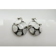 thumbnail image 2 of Round White Opal Silver Earrings, 2 of 5