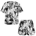 thumbnail image 3 of Boku No Hero Deku Midoriya Summer Home Suit For Womens Short-Sleeved Pajama Set 2pcs Loungewear Soft Sleepwear T-Shirts Tee Shirt Top And Short Sleeping Pants, 3 of 8