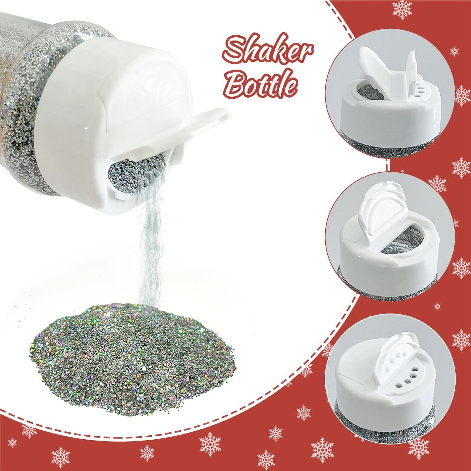 Christmas Glitter Sequins Shaker 2oz/Bottle 4 Colors One Kit Set