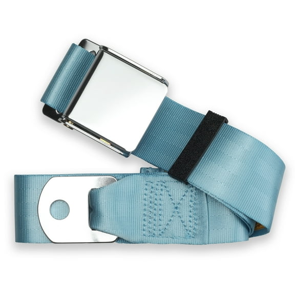RetroBelt Powder Blue Aviation Lap Belt 75" With Hardware