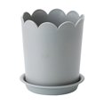 thumbnail image 1 of Flowerpot  Match Bright-colored Plastic Petal Edge Large Opening Flower Planter for Home, 1 of 10