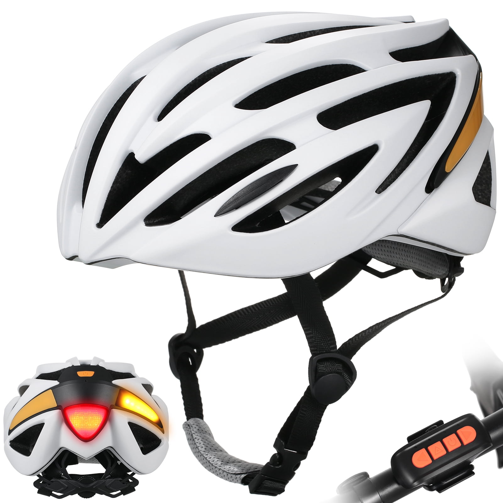 Casque de Vélo Intelligent avec Télécommande et Feu Arrière pour