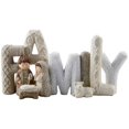 thumbnail image 1 of Decoración de letras en inglés de pesebre cristiano LOVE/FAMILY Decoración navideña de oficina beige, 1 of 5