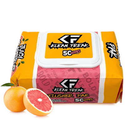 Klean Freak Flushable Wipes, Juicy Grapefruit, 50 Wipes, Biodegradable