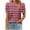 Pink, variant on Zpanxa Womens Summer Tops, Women's Print Round Neck Short Sleeve T-Shirt Loose Top Black L