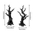 thumbnail image 2 of Resin Reptile Terrarium Hideout Ornament - Tree Branch Climbing Decor for Gecko Lizard Spider Tank Black, 2 of 3