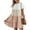 Khaki, variant on Ruffle Sleeve Women Color Block Striped Loose Dress