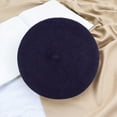 thumbnail image 4 of Wool Beret Hat French Style Solid Color Autumn Winter Warm Retro Artist Beanie Hat Costume Accessories for Women Girls, 4 of 7