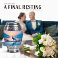 thumbnail image 4 of JAGASY Peacock Small Urn for Mother, Pink Urns for Human Ashes keepsake, Sunset Lake & Water Decorative Urns for Parents, Blue Cremation Urn for Mom & Dad, (3 Inch), 4 of 7