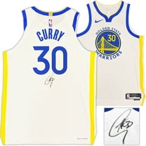 Golden State Warriors Stephen Curry Autographed White Nike Association Edition Jersey Size 48 2 JSA 235471