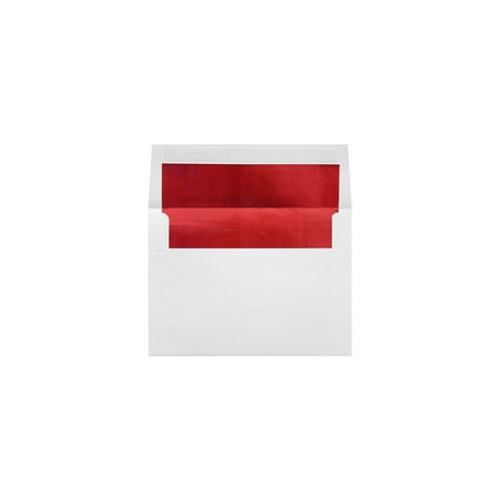 UPC: 0848614203956 | LUX A2 4 3/8 x 5 3/4 50/Box White w/Red Lining FLWH4870-01-50