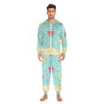 thumbnail image 3 of FORMRS Onesies Pajama for Adults Unisex Hoodie Winter Jumpsuit One Piece Sleepwear, Sizes S-2XL, Blue Beach Pattern, 3 of 7