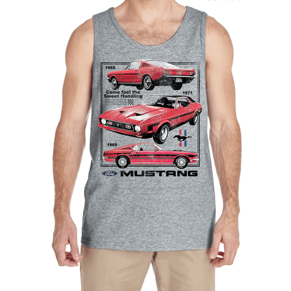 Mens Tank Tops Mens Shirts Classic Ford Mustang T-shirt Sleeveless Muscle Tee