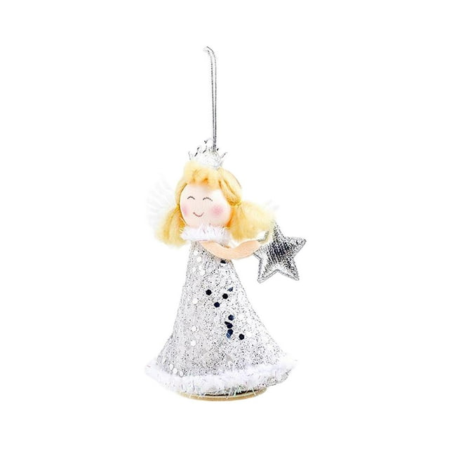 Preciosos colgantes de muñecas Muñeca navideña colgante Cinco estrellas de plata