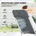 thumbnail image 4 of Folding Lounge Chair with 5-Level Adjustable Backrest and Pillow, Portable Steel Frame Sun Lounger with Quick-Dry Mesh, Dark Grey, for Patio, Poolside, Beach and Camping, 4 of 7