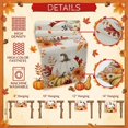 thumbnail image 6 of White Green Pumpkins Fall Table Runner 90 Inches Long - Thanksgiving Floral Rustic Kitchen Dining Burlap Linen Tablerunner for Small/Round/Square/Wedding/Coffee/Dining Table Party Home Décor 13 x 90, 6 of 9
