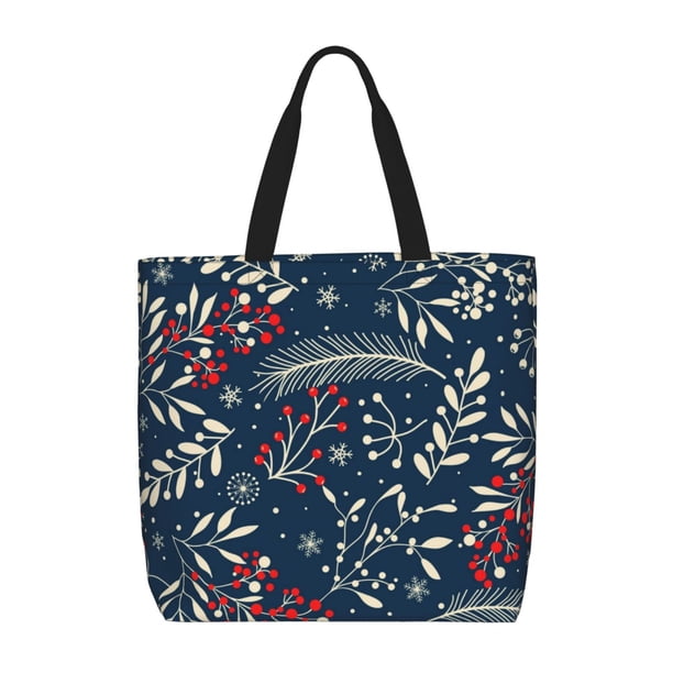 Balery Merry Christmas Bolsa de Mano para Mujeres con Cremallera, Bolsa de Gimnasio con Compartimentos, Bolsa para Laptop, Bolsa para Trabajo
