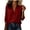 Wine, variant on Womens Cotton Linen 3/4 Sleeve Shirts 2026 Button down Collared T Shirt Work Summer Casual Tops Lightweight Breathable Comfy Tops by Yigetop Black L