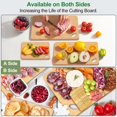 thumbnail image 3 of KALOMB-Bamboo Cutting Board Set of 3, Wooden Cutting Boards for Kitchen,Natural Large Small Wood Kitchen Tray for Raw Meat Fruit Cheese Bamboo Work Surface Accessories for Butcher, 3 of 3
