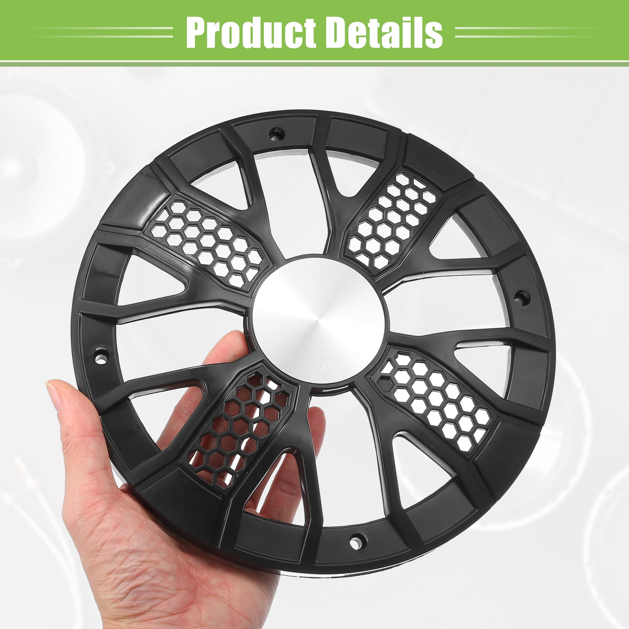 Unique Bargains Universal Car Speaker Grills Cover with Mounting Screws ABS 8"